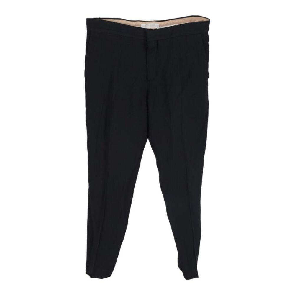 Chloé Straight Leg Pants in Black Wool